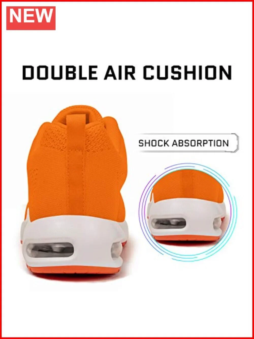 Women's Air Cushion Running Sneakers Lightweight Arch Support Mesh Walking Shoes